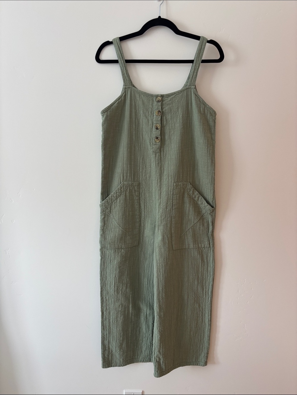 Billabong Olive Green Button-Front Top